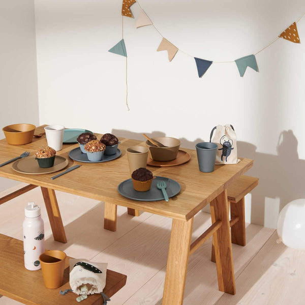 9 TALHERES DE BIOPLÁSTICO - MUSTARD MULTI MIX