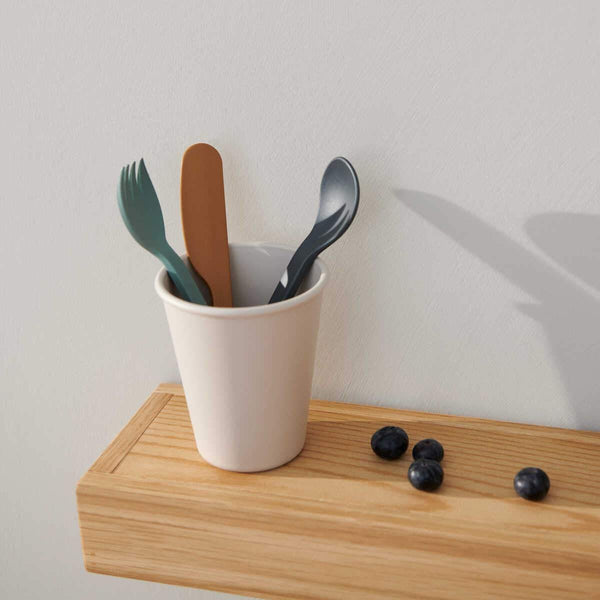 9 TALHERES DE BIOPLÁSTICO - MUSTARD MULTI MIX