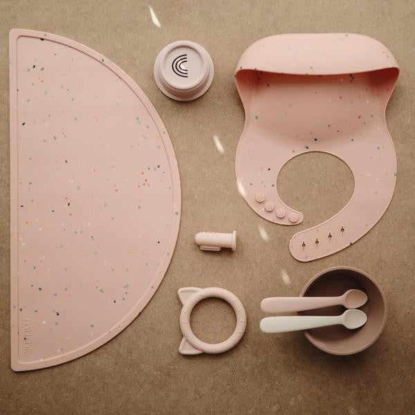 BABETE SILICONE MUSHIE - POWDER PINK CONFETTI