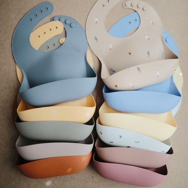 BABETE SILICONE MUSHIE - PEACH TERRAZO