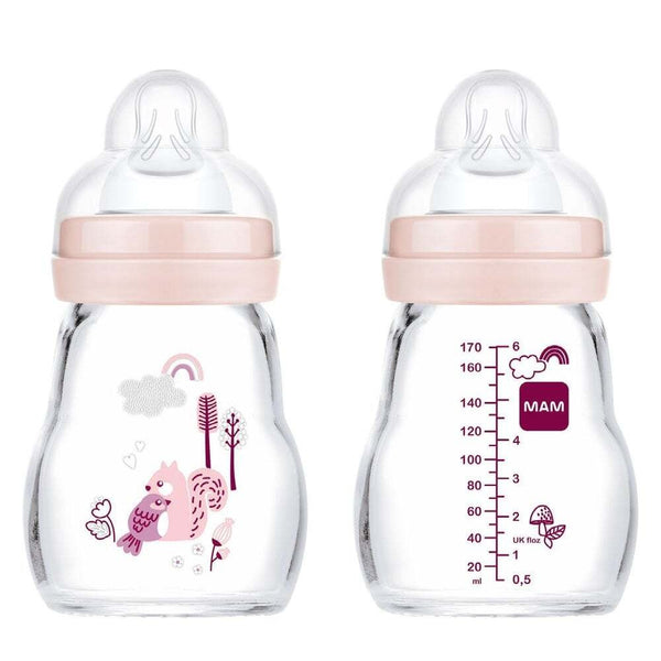 BIBERÃO DE VIDRO 170ML MAM