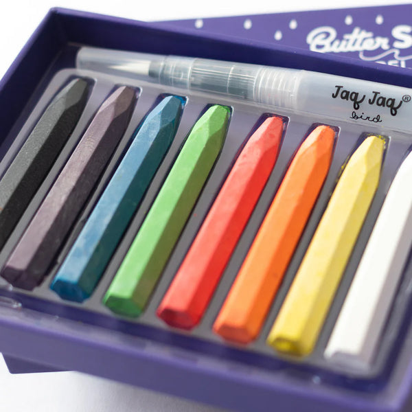 8 BUTTERSTIX COLORIDOS COM CANETA DE ÁGUA
