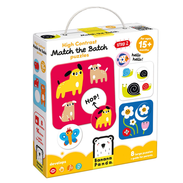 PUZZLE ENCONTRA A FAMÍLIA COM ALTO CONTRASTE 15M+ COM GUIA PARENTAL