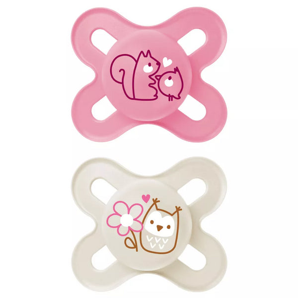 2 CHUPETAS START PURE SILICONE 0-2 MESES MAM