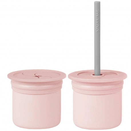 COPO COM PALHA E COPO DE SNACK 2 EM 1 MINIKOIOI