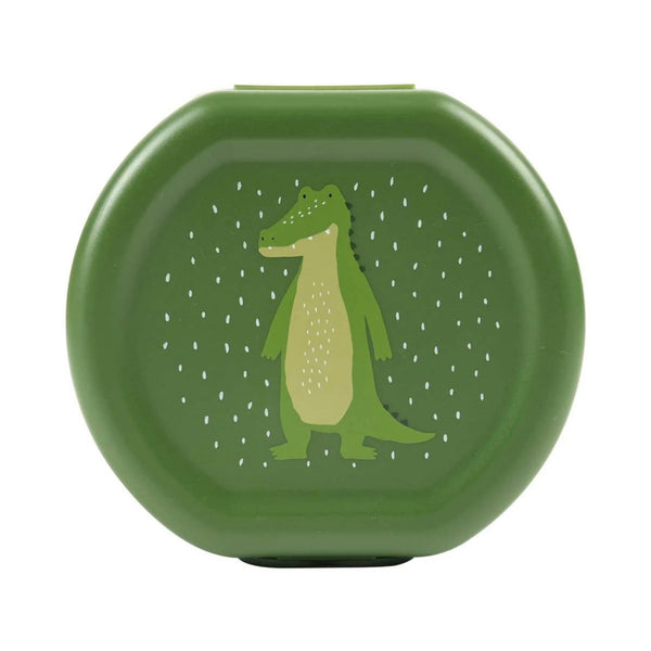 Conjunto de 2 marmitas com clip para crianças, leves e fáceis de abrir, ideais para transportar snacks para a escola, passeios e viagens. Mr Alligator
