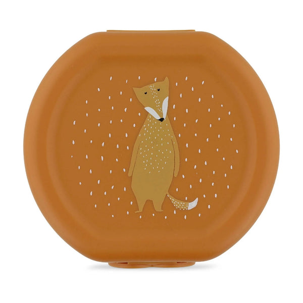 Conjunto de 2 marmitas com clip para crianças, leves e fáceis de abrir, ideais para transportar snacks para a escola, passeios e viagens. Mr Fox