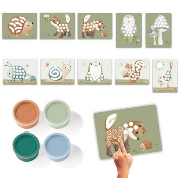 10 CARTÕES PARA COLORIR COM OS DEDOS