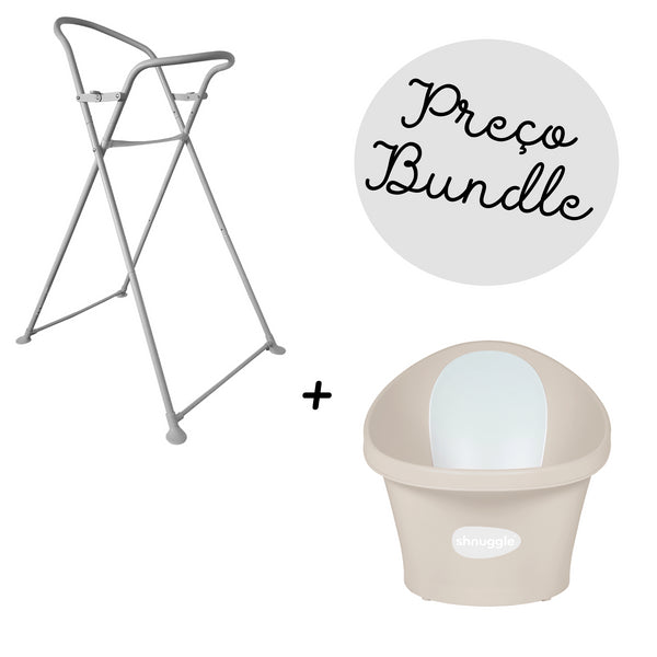 SHNUGGLE BANHEIRA + SUPORTE PARA BANHEIRA - TAUPE