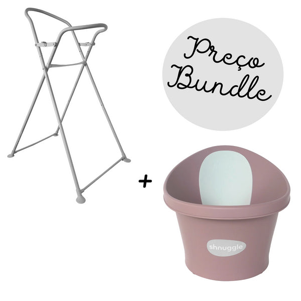 SHNUGGLE BANHEIRA + SUPORTE PARA BANHEIRA - BLOSSOM PINK