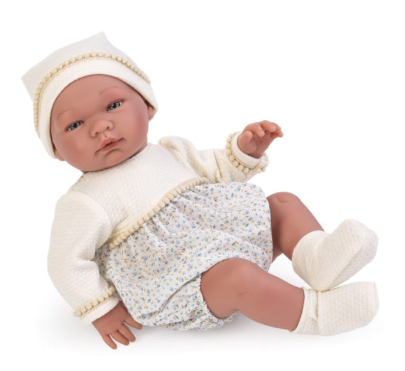 PABLO - FOFO BEGE COM FLORES AZUIS