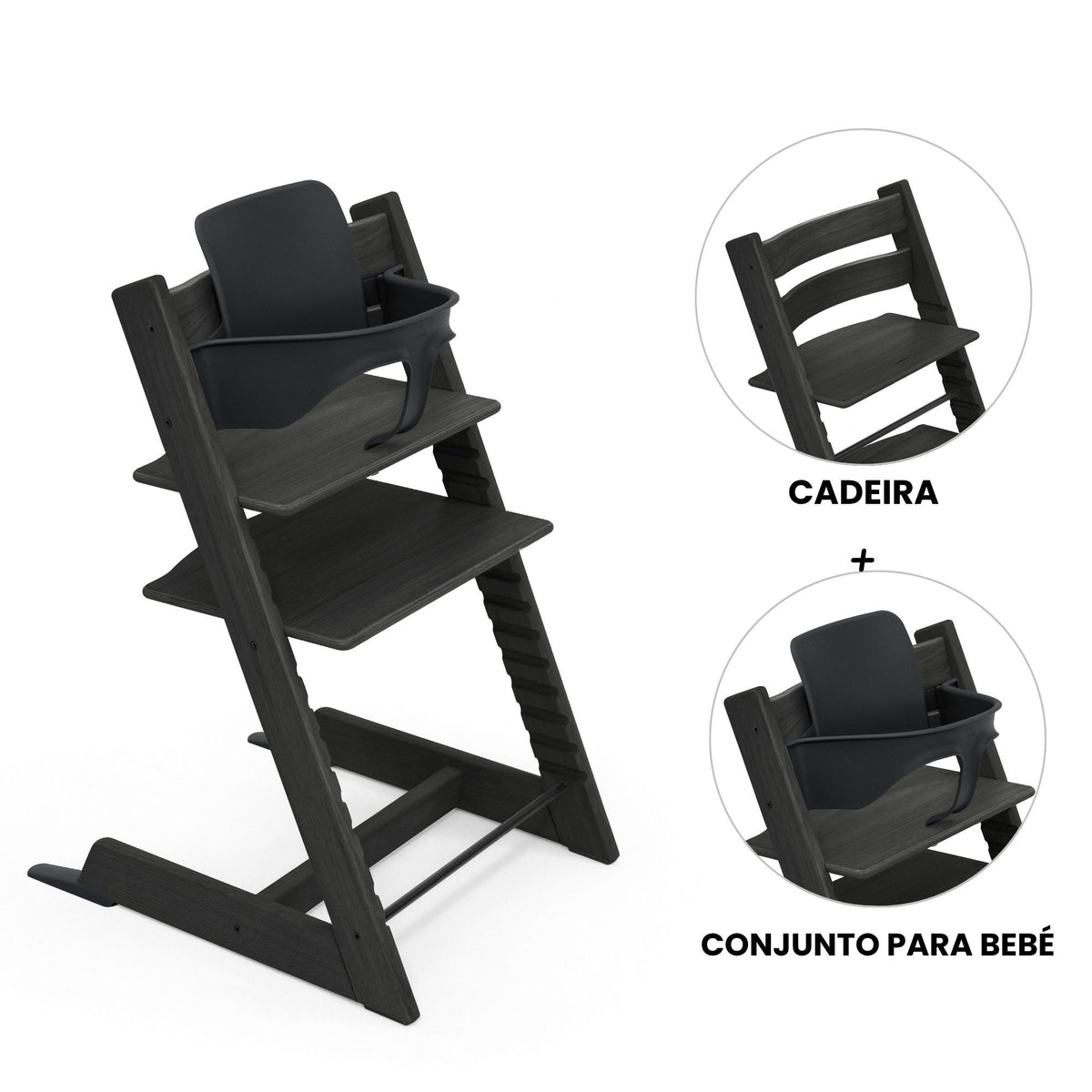 stokke tripp trapp black oak STOKKE TRIPP TRAPP + BABY SET²