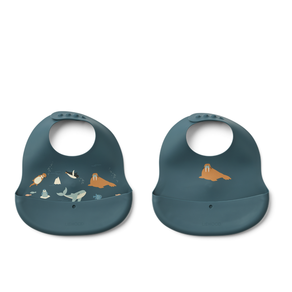 2 baberos de silicona