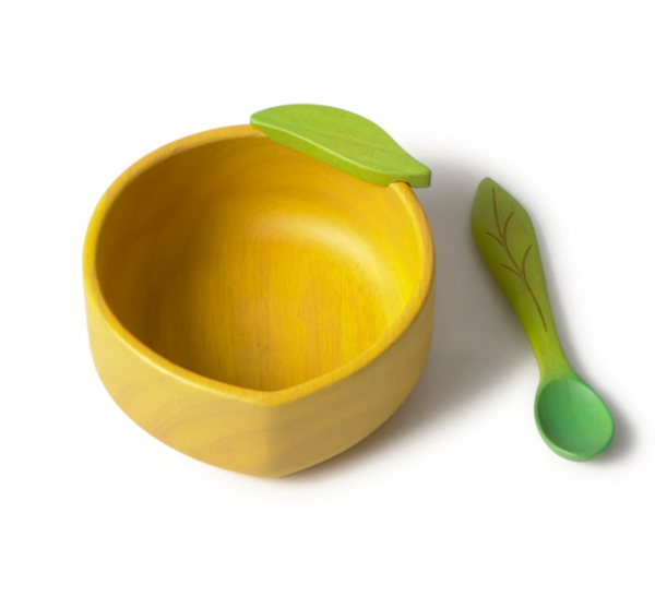 TIGELA E COLHER DE MADEIRA