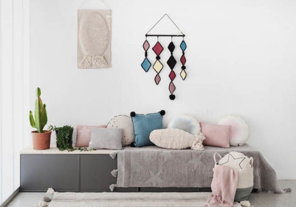 TAPETE LORENA CANALS 120X175 - HIPPY STARS AQUA BLUE