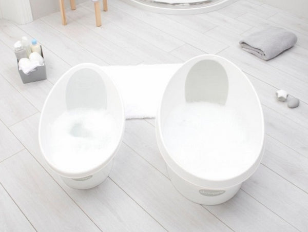 shnuggle banheira xl branco com encosto cinza