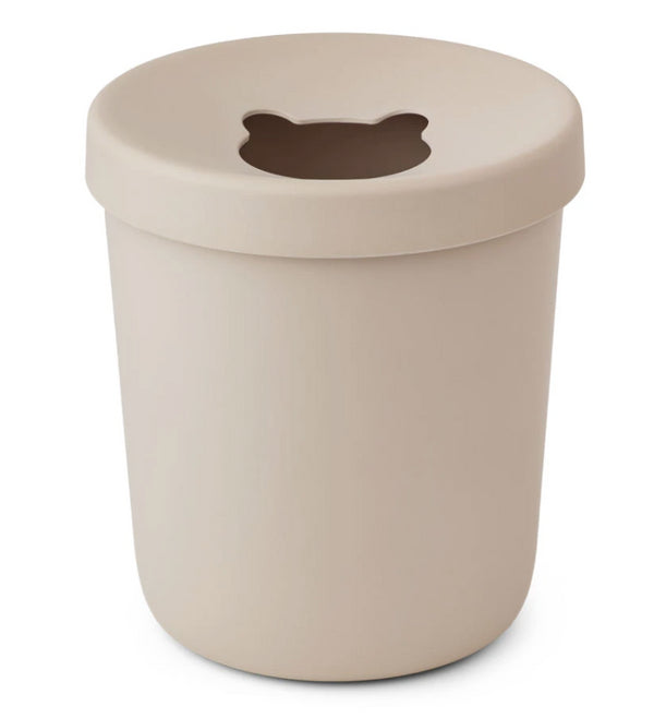 balde do lixo de bambu areia