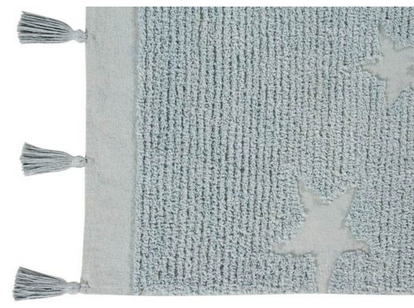 TAPETE LORENA CANALS 120X175 - HIPPY STARS AQUA BLUE