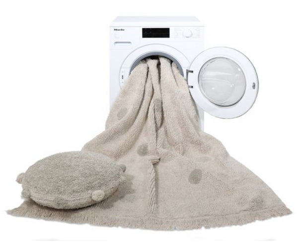 TAPETE LORENA CANALS 120X160 - HIPPY DOTS NATURAL HONEY