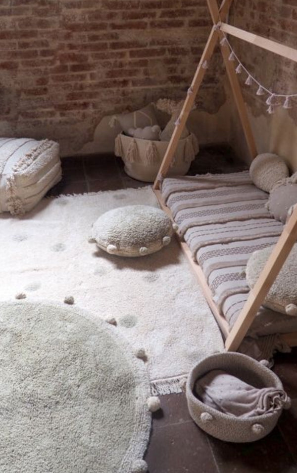 TAPETE LORENA CANALS 120X160 - HIPPY DOTS NATURAL HONEY