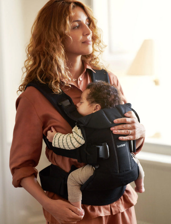 Babyjorn baby carrier one frontal e traseiro black, cotton mix