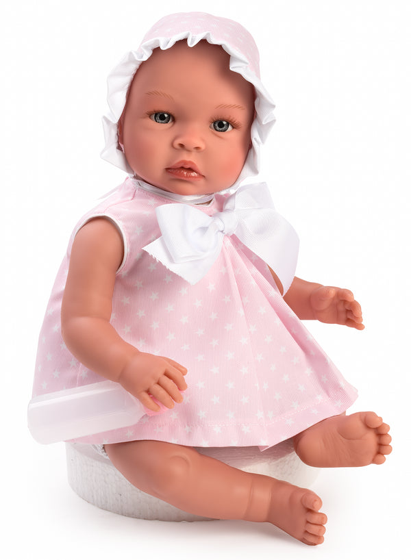 Leo - vestido rosa com estrelas