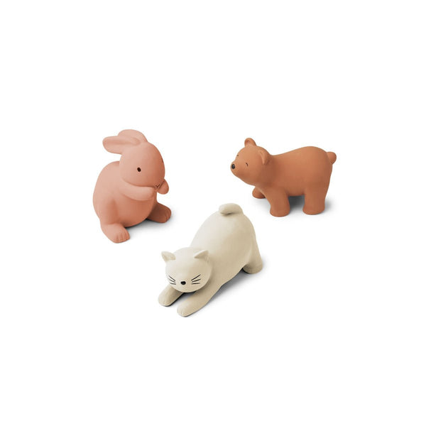 3 ANIMAIS DE SILICONE - ROSE MULTI MIX