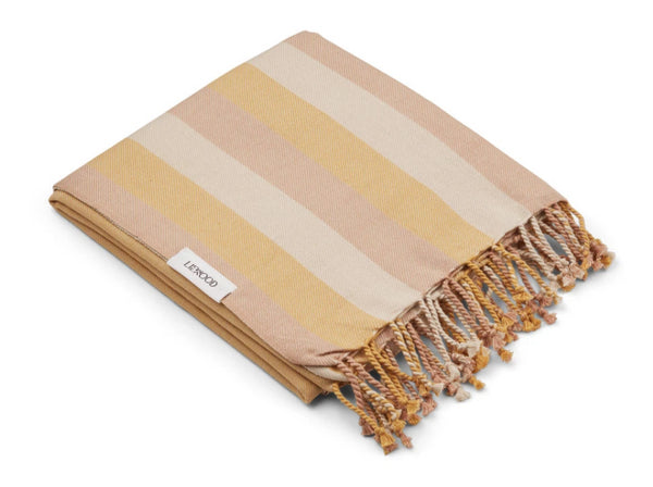TOALHA DE PRAIA - STRIPE MUSTARD/SANDY