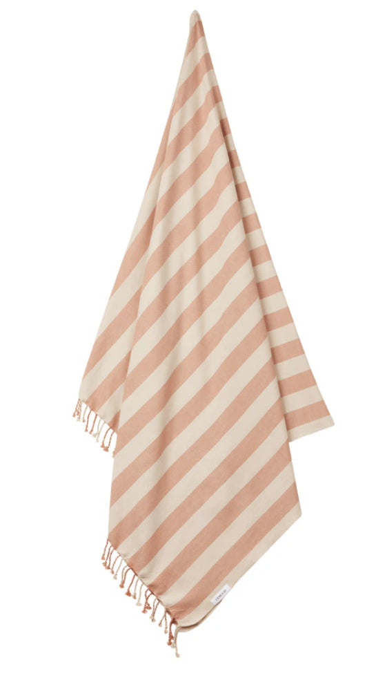 TOALHA DE PRAIA - STRIPE MUSTARD/SANDY