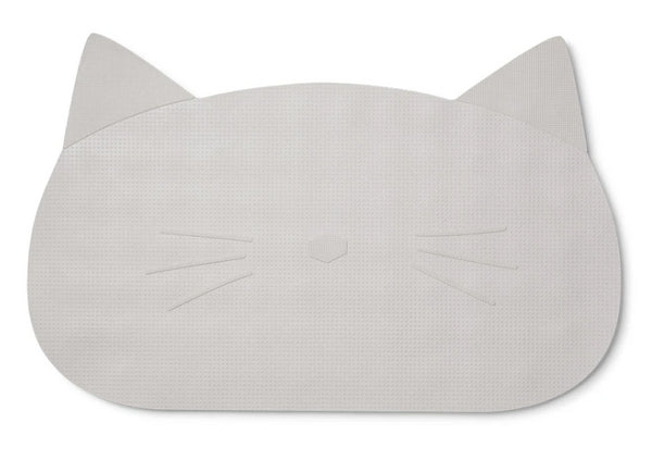 tapete de banho gato cinza