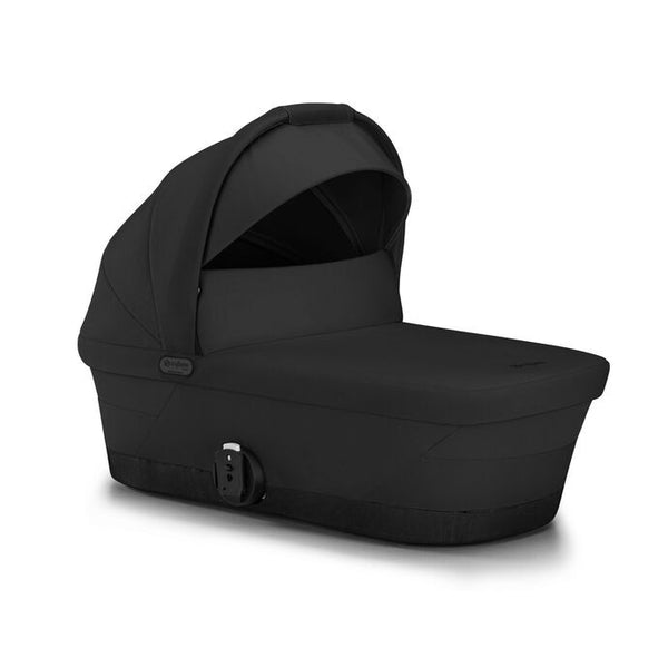 Alcofa CYBEX GAZELLE S compatível com os carrinhos Gazelle S e e-Gazelle S, com colchão em espuma macia, interior espaçoso, pega de transporte e capota solar XXL com proteção UPF 50+ para bebés desde o nascimento até aos 9 kg. Moon Black