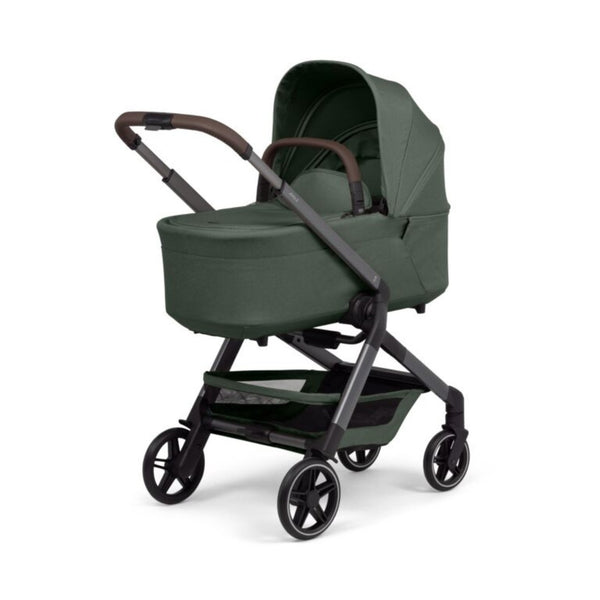 Alcofa JOOLZ HUB 2 compatível com o carrinho Joolz Hub 2, com colchão respirável de 77 cm, sistema de ventilação integrado e capota solar extensível para bebés desde o nascimento até aos 9 kg. Forest Green