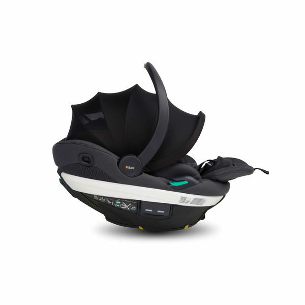 Cadeira auto BeSafe Go Beyond i-Size com tecnologia Active Lay Flat, proteção lateral SIP+, Dynamic Force Absorber™, tecido Mesh respirável, compatível com Base Beyond ISOFIX e utilização desde os 40 aos 87 cm em contra marcha. Anthracite Mesh