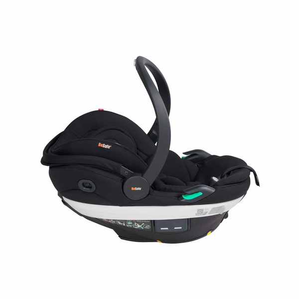 Cadeira auto BeSafe Go Beyond i-Size com tecnologia Active Lay Flat, proteção lateral SIP+, Dynamic Force Absorber™, tecido Mesh respirável, compatível com Base Beyond ISOFIX e utilização desde os 40 aos 87 cm em contra marcha. Fresh Black Cab