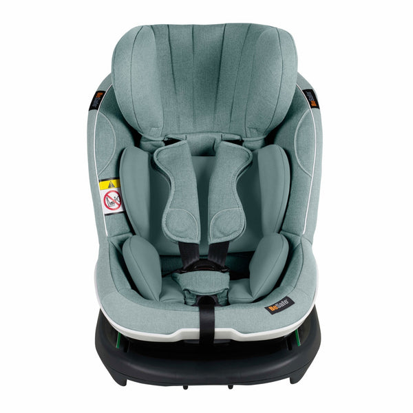 Cadeira auto BeSafe iZi Modular RF X1 i-Size com Dynamic Force Absorber™, proteção lateral SIP+, aprovação no Teste Plus, Magnetic Belt Assistants™ e utilização exclusivamente em contra marcha para crianças dos 61 aos 105 cm. Sea Green Mélange