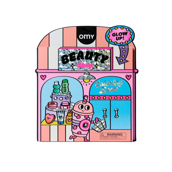 Boutique para Colorir OMY com 34 páginas, capa holográfica e autocolantes
Beauty Shop