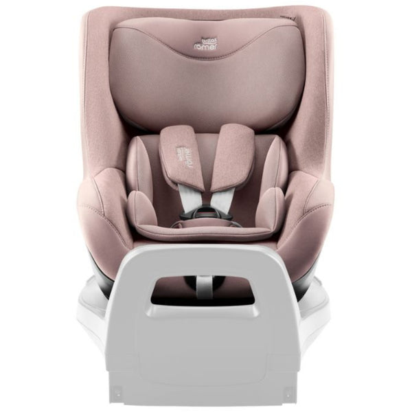 Cadeira auto Britax Römer Dualfix 5Z i-Size com rotação de 360° na Flex Base 5Z, 12 posições de reclinação, arnês de 5 pontos e proteção contra impactos laterais para crianças dos 61 aos 105 cm. Dusty Rose