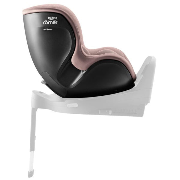 Cadeira auto Britax Römer Dualfix 5Z i-Size com rotação de 360° na Flex Base 5Z, 12 posições de reclinação, arnês de 5 pontos e proteção contra impactos laterais para crianças dos 61 aos 105 cm. Dusty Rose