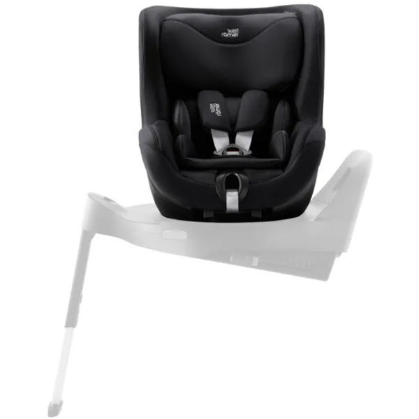 Cadeira auto Britax Römer Dualfix 5Z i-Size com rotação de 360° na Flex Base 5Z, 12 posições de reclinação, arnês de 5 pontos e proteção contra impactos laterais para crianças dos 61 aos 105 cm. Onyx Black
