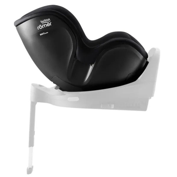 Cadeira auto Britax Römer Dualfix 5Z i-Size com rotação de 360° na Flex Base 5Z, 12 posições de reclinação, arnês de 5 pontos e proteção contra impactos laterais para crianças dos 61 aos 105 cm. Onyx Black