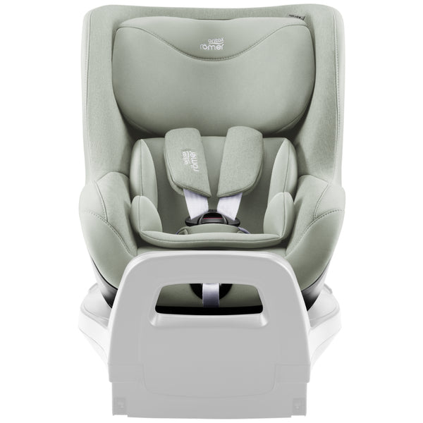 Cadeira auto Britax Römer Dualfix 5Z i-Size com rotação de 360° na Flex Base 5Z, 12 posições de reclinação, arnês de 5 pontos e proteção contra impactos laterais para crianças dos 61 aos 105 cm. Sage Green