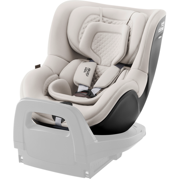 Cadeira auto Britax Römer Dualfix 5Z i-Size com rotação de 360° na Flex Base 5Z, 12 posições de reclinação, arnês de 5 pontos e proteção contra impactos laterais para crianças dos 61 aos 105 cm. Soft Taupe
