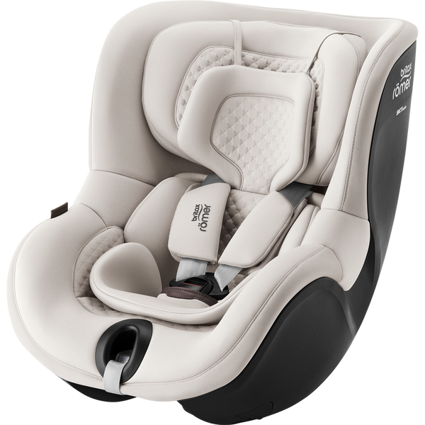 Cadeira auto Britax Römer Dualfix 5Z i-Size com rotação de 360° na Flex Base 5Z, 12 posições de reclinação, arnês de 5 pontos e proteção contra impactos laterais para crianças dos 61 aos 105 cm. Soft Taupe