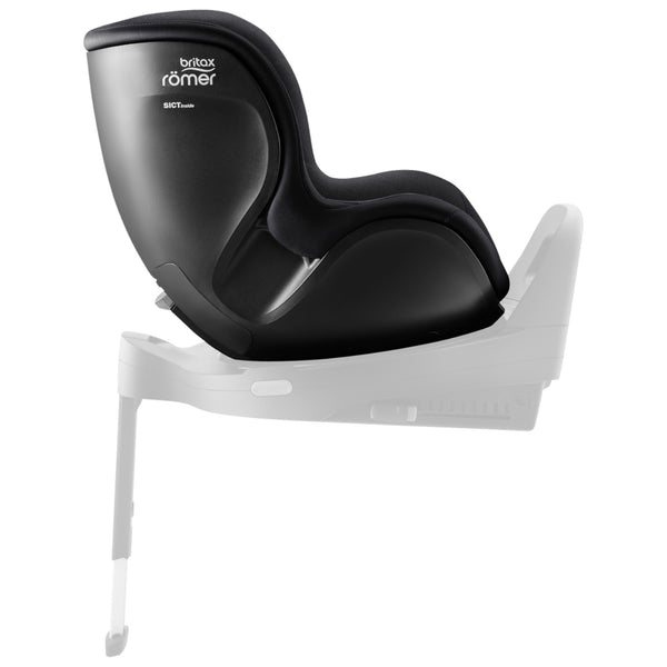 Cadeira auto Britax Römer Dualfix 5Z i-Size com rotação de 360° na Flex Base 5Z, 12 posições de reclinação, arnês de 5 pontos e proteção contra impactos laterais para crianças dos 61 aos 105 cm. Carbon Black