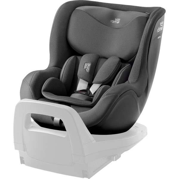 Cadeira auto Britax Römer Dualfix 5Z i-Size com rotação de 360° na Flex Base 5Z, 12 posições de reclinação, arnês de 5 pontos e proteção contra impactos laterais para crianças dos 61 aos 105 cm. Style Mineral Grey