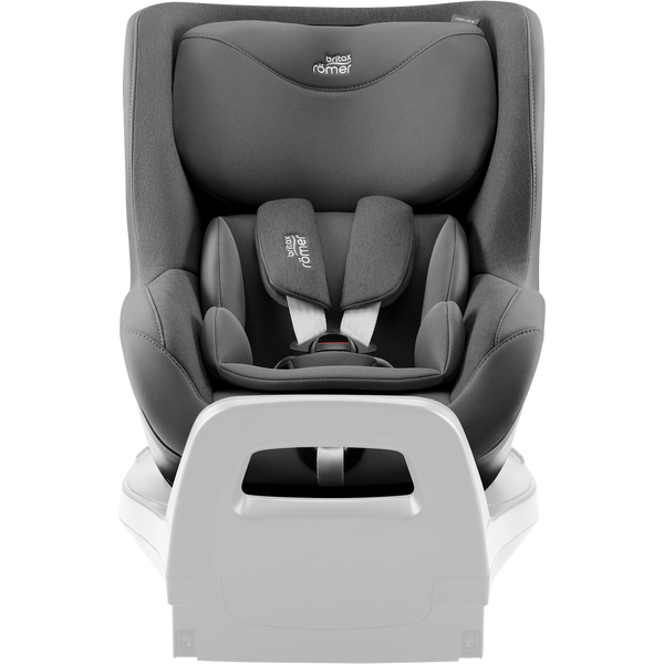 Cadeira auto Britax Römer Dualfix 5Z i-Size com rotação de 360° na Flex Base 5Z, 12 posições de reclinação, arnês de 5 pontos e proteção contra impactos laterais para crianças dos 61 aos 105 cm. Style Mineral Grey
