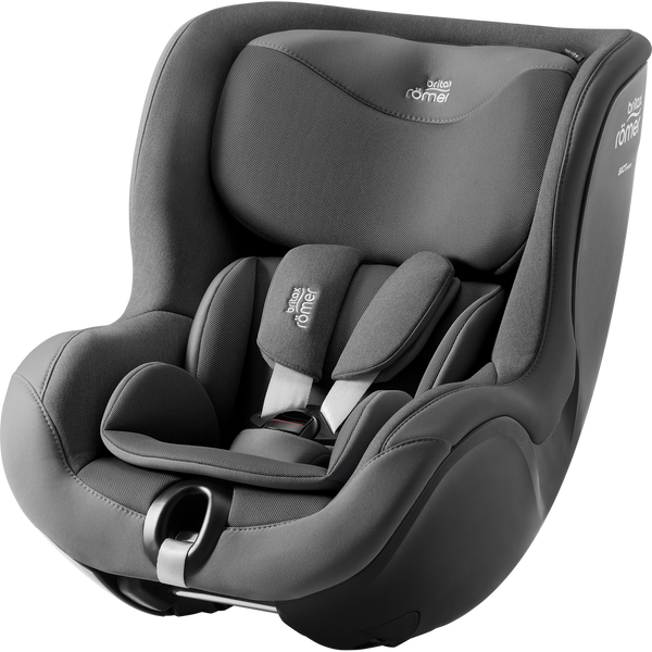 Cadeira auto Britax Römer Dualfix 5Z i-Size com rotação de 360° na Flex Base 5Z, 12 posições de reclinação, arnês de 5 pontos e proteção contra impactos laterais para crianças dos 61 aos 105 cm. Style Mineral Grey