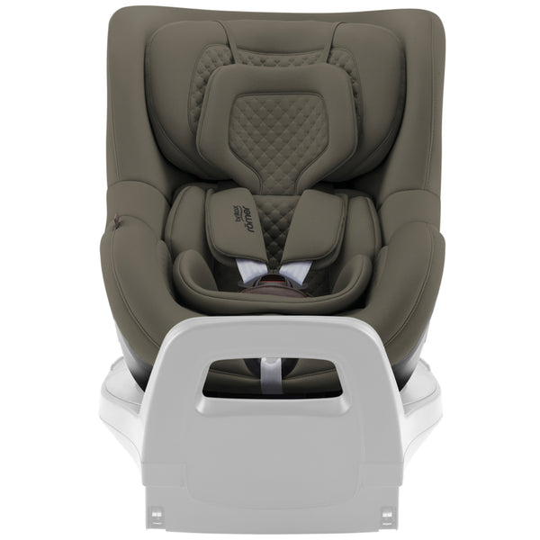 Cadeira auto Britax Römer Dualfix 5Z i-Size com rotação de 360° na Flex Base 5Z, 12 posições de reclinação, arnês de 5 pontos e proteção contra impactos laterais para crianças dos 61 aos 105 cm. Urban Olive