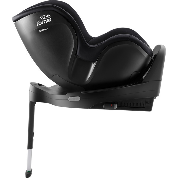 Cadeira auto Britax Römer Dualfix Pro M i-Size com rotação de 360°, tecnologia SICT, 12 posições de reclinação, encosto de cabeça em V, ISOFIX integrado e utilização dos 61 aos 105 cm. Deep Black