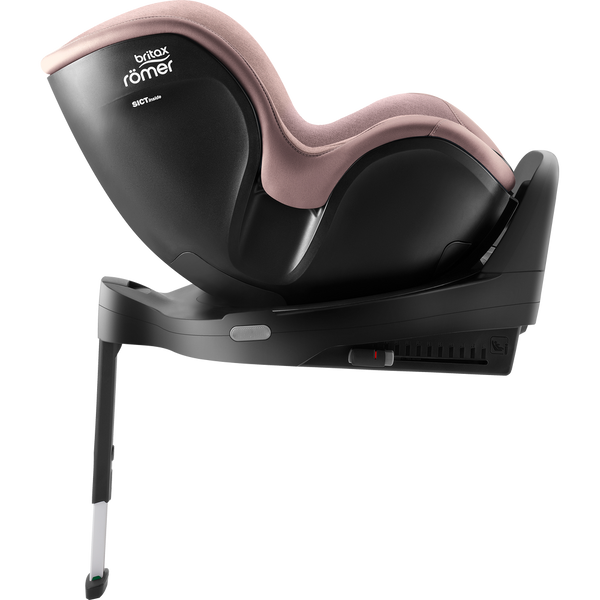Cadeira auto Britax Römer Dualfix Pro M i-Size com rotação de 360°, tecnologia SICT, 12 posições de reclinação, encosto de cabeça em V, ISOFIX integrado e utilização dos 61 aos 105 cm. Dusty Rose